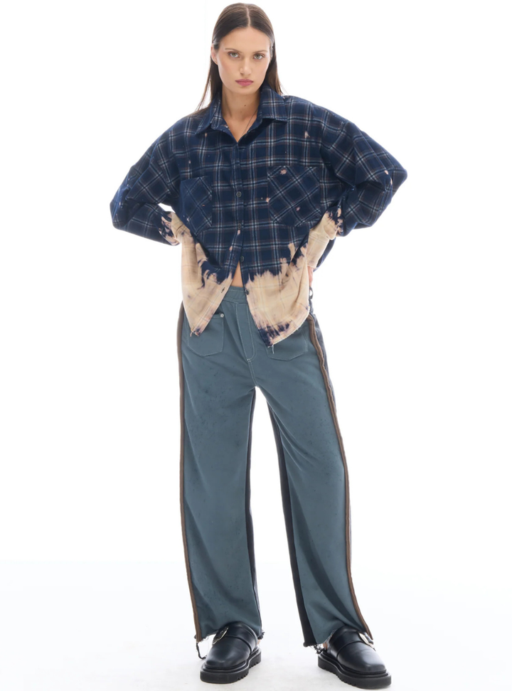 Bleached Checked Cord Shirt