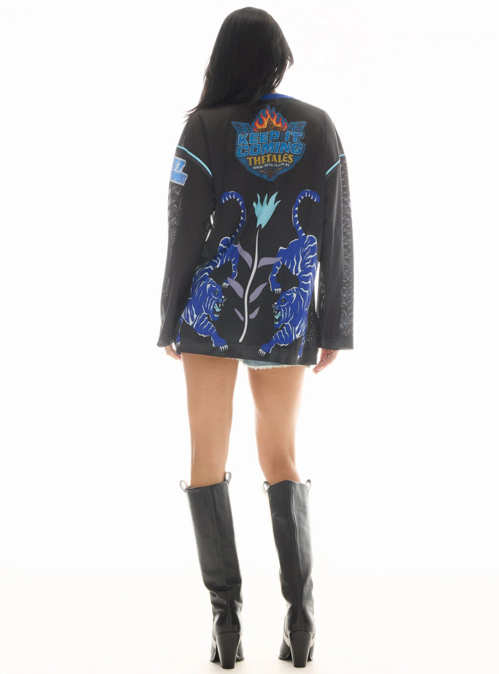 Crouching Tiger Long Sleeve Football Jersey