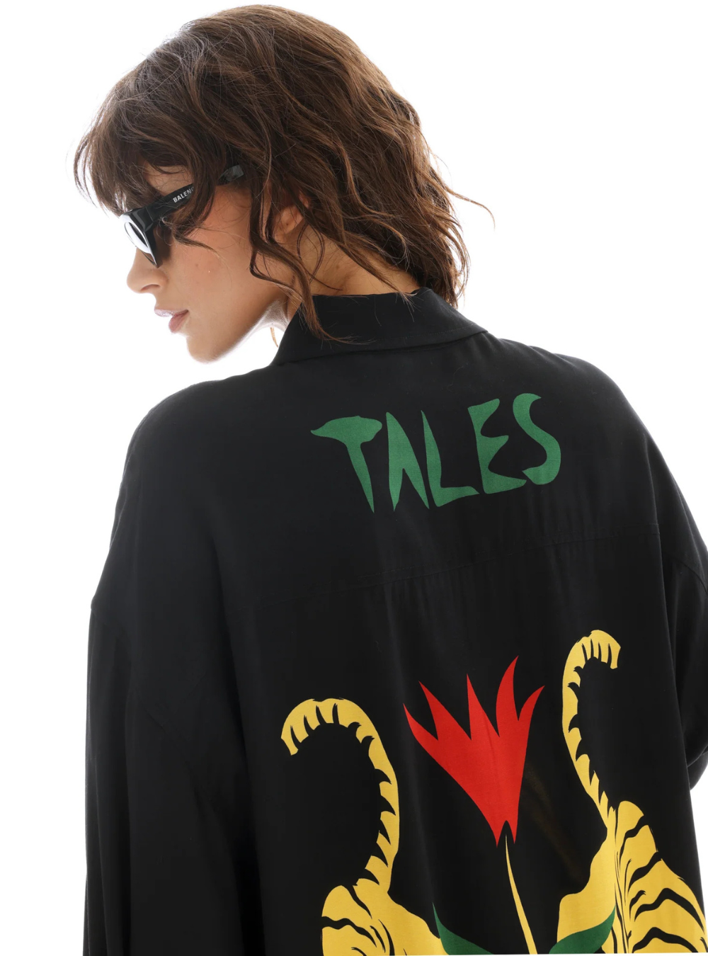 Crouching Tiger Long Sleeve Shirt - Black