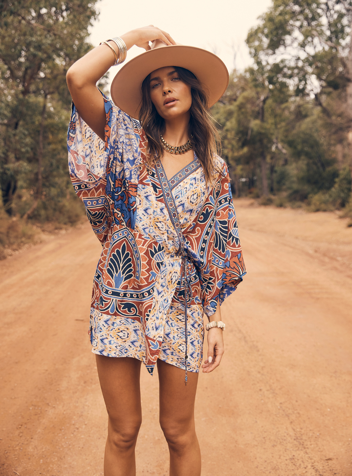Tali Mini Wrap Dress - Azura