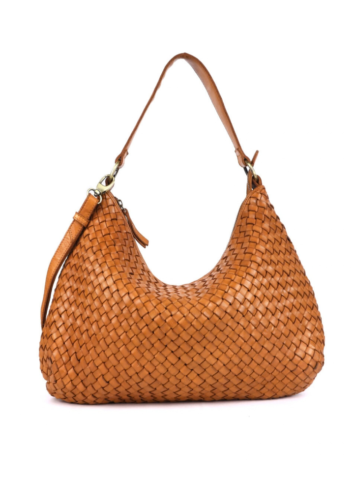 Matilda Woven Shoulder Bag - Tan