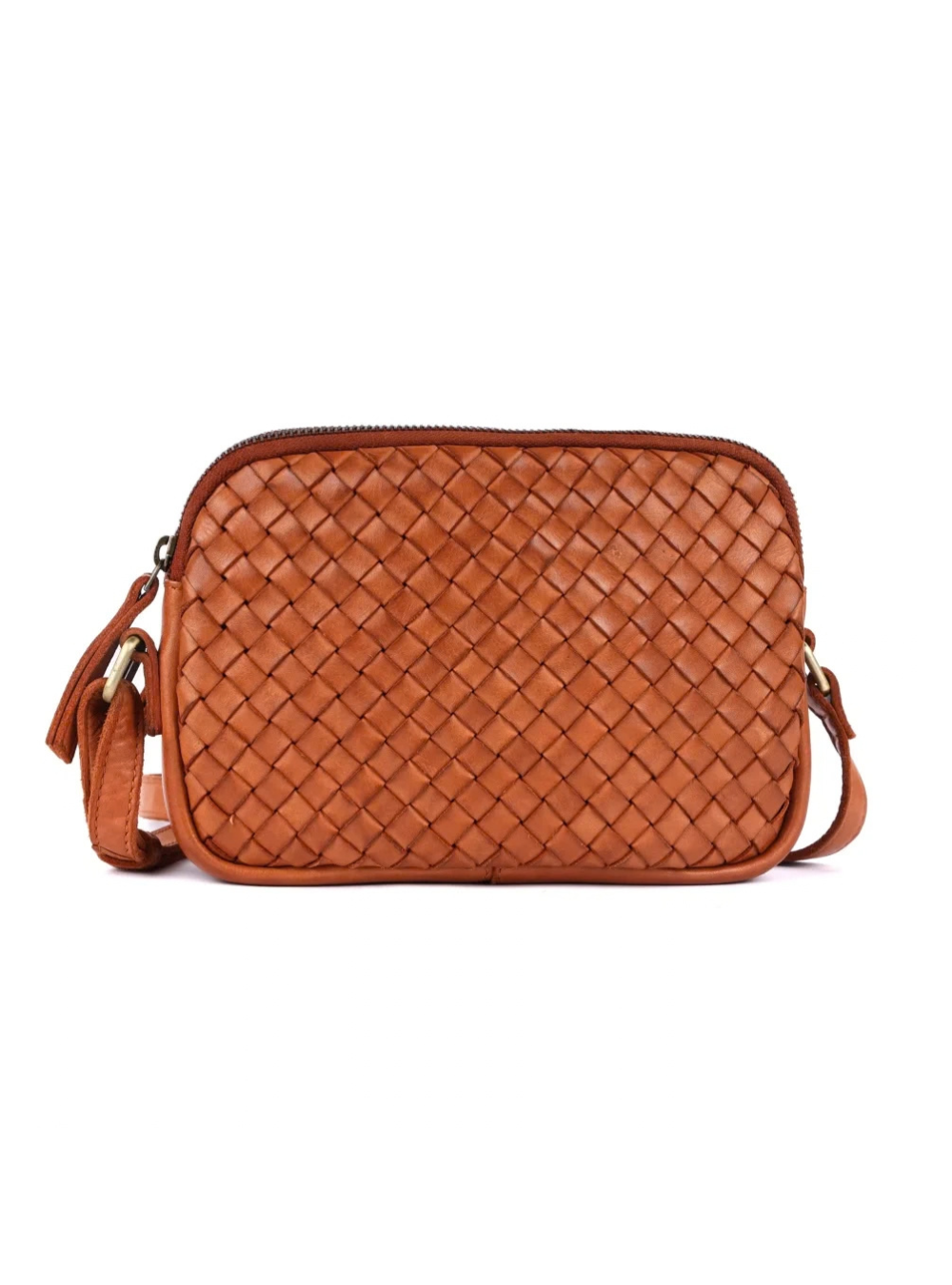 Nancy Woven Cross Body - Tan