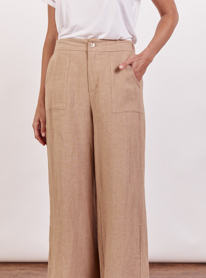 Jude Linen Pants - Taupe