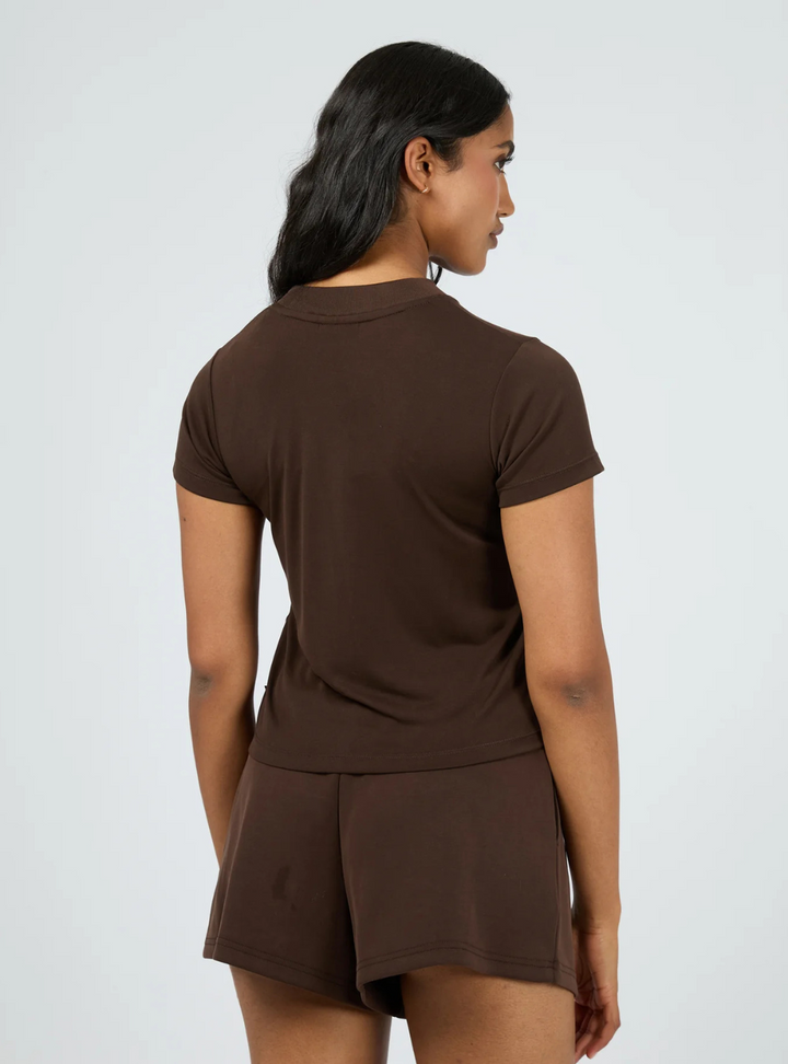 Luxe Active Tee - Brown