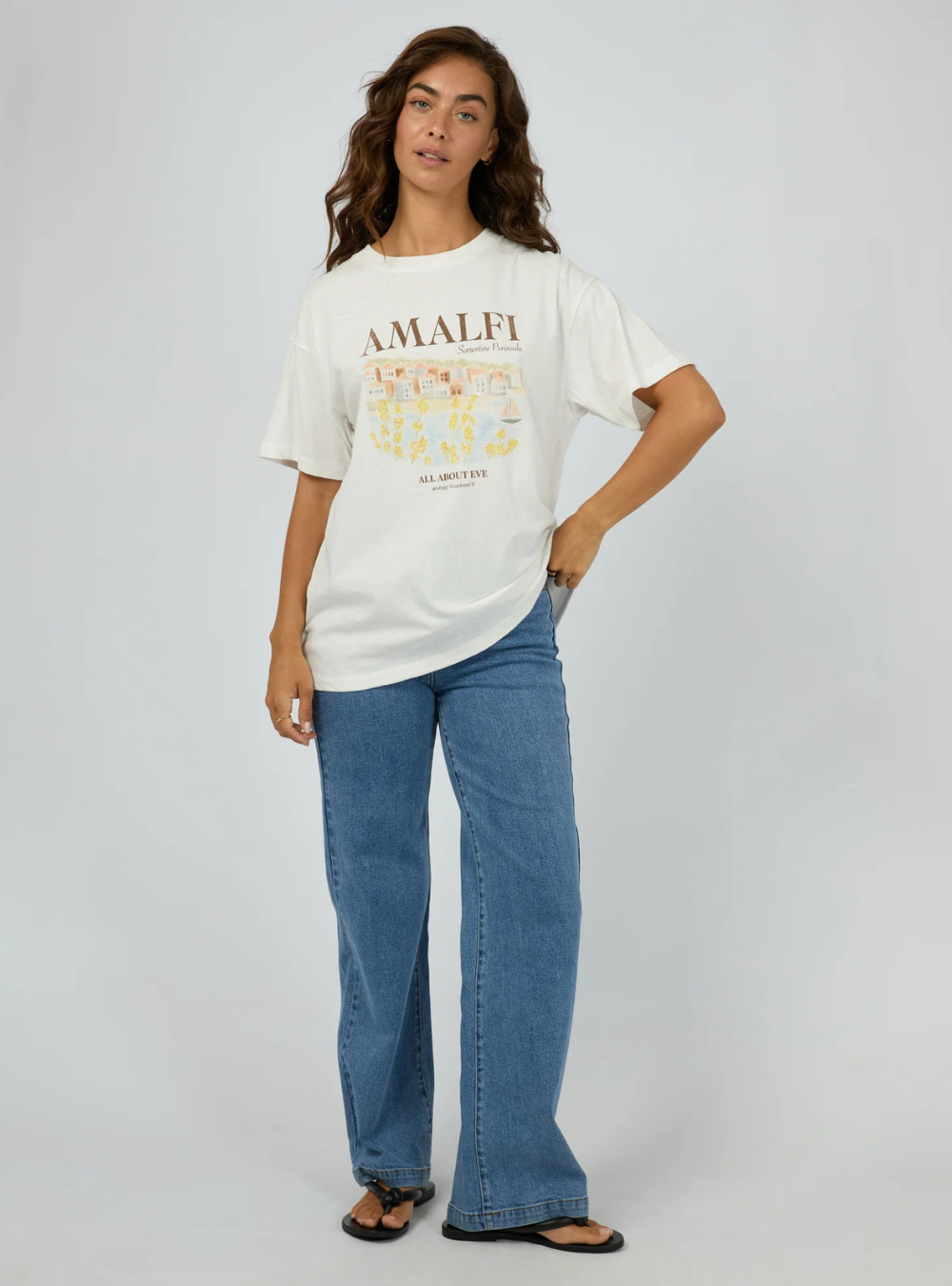 Amalfi Relaxed Tee - Vintage White