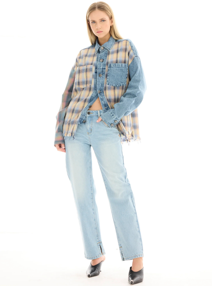 Denim And Flannel Shirt