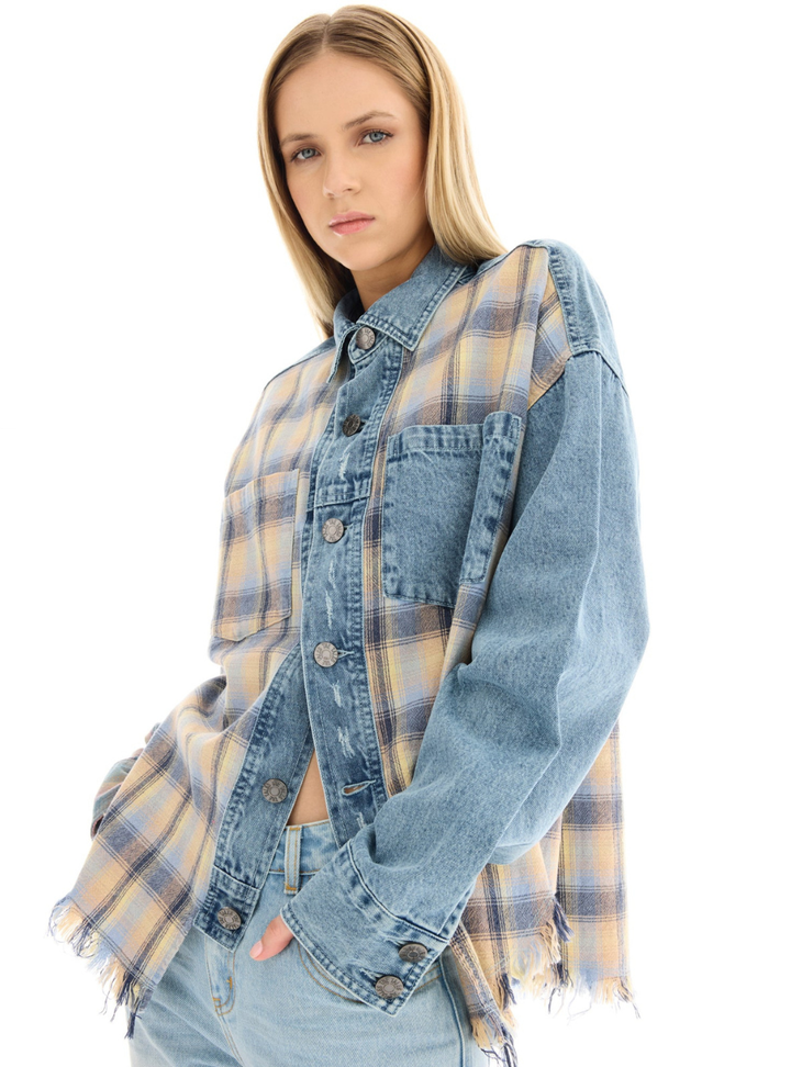 Denim And Flannel Shirt