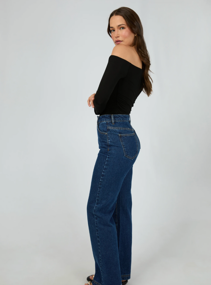 Evie Ruched Long Sleeve - Black
