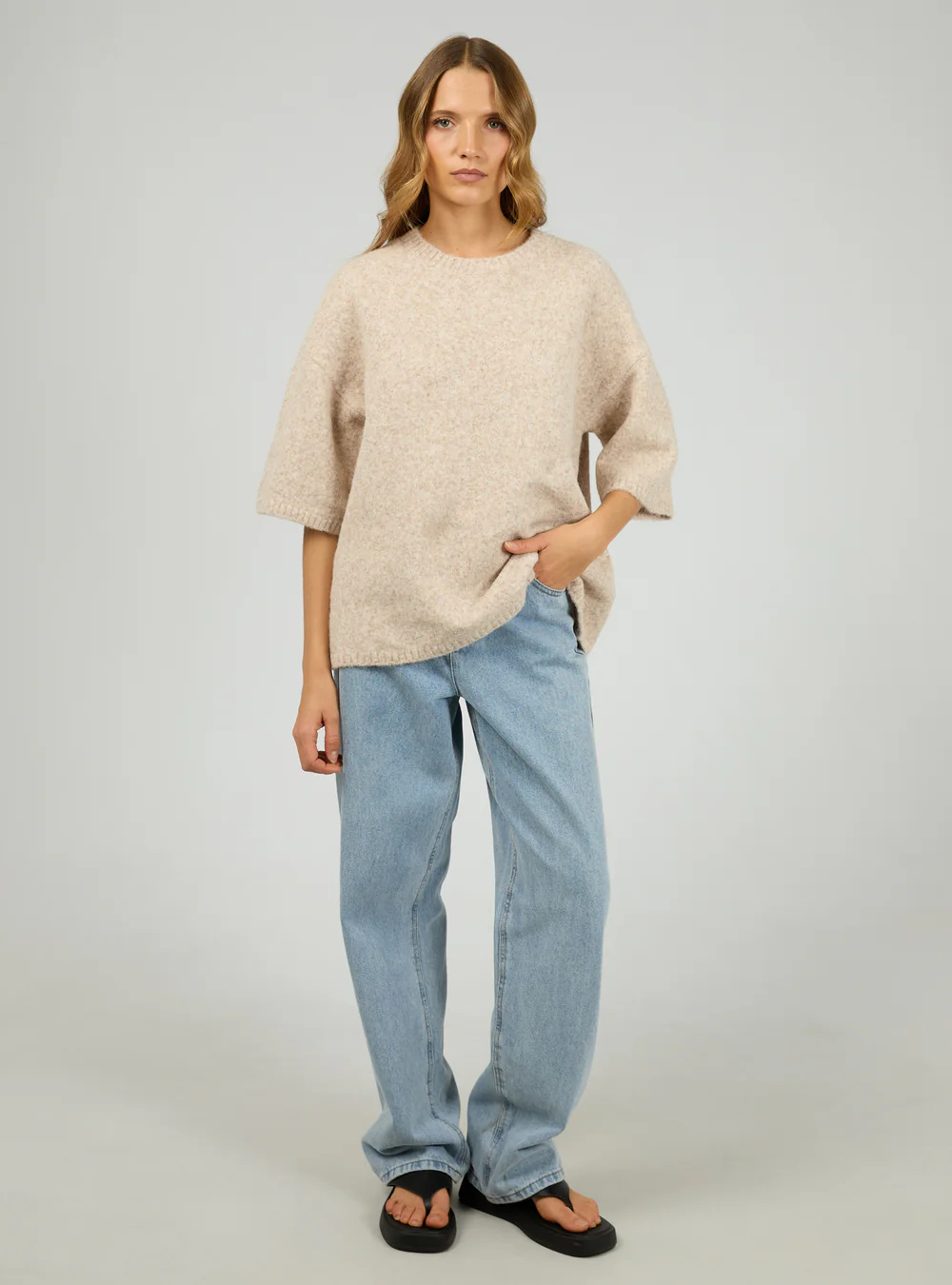 Willow Knit Tee - Oat