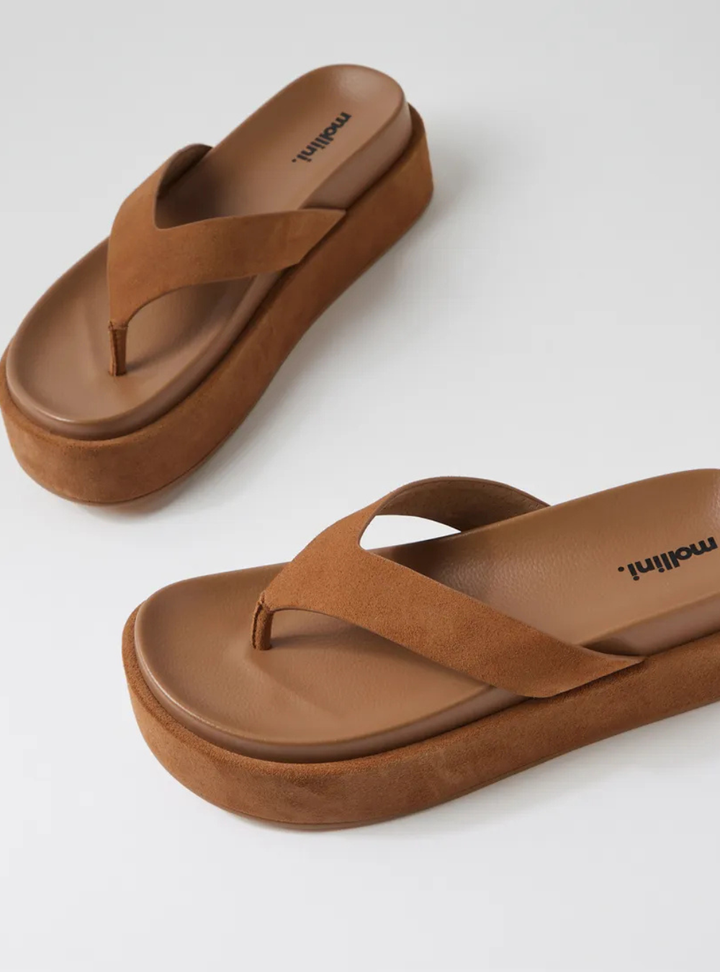 Tamarah Suede Thongs - Fawn