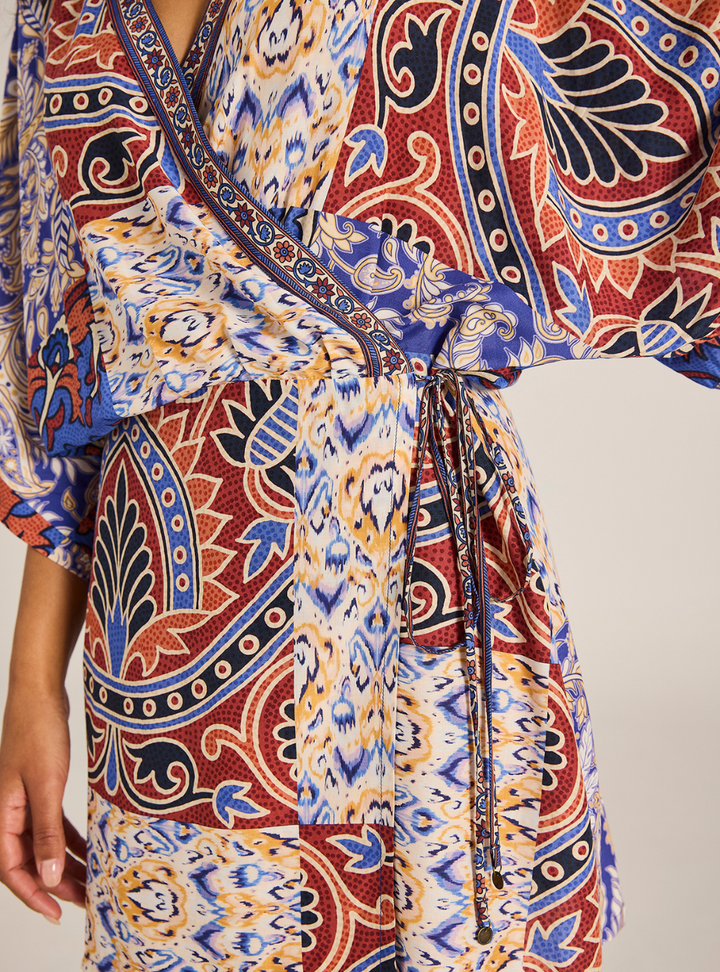 Tali Mini Wrap Dress - Azura