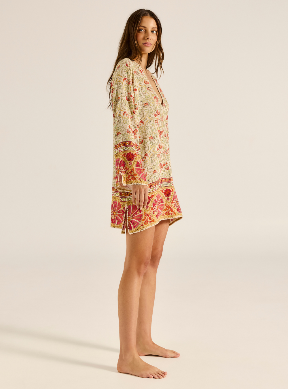 Rosselini Natasha Mini Kaftan - Rosa Floral