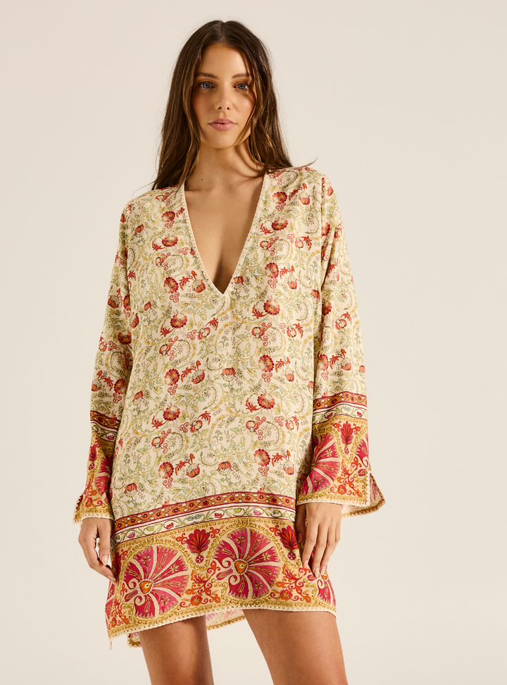 Rosselini Natasha Mini Kaftan - Rosa Floral