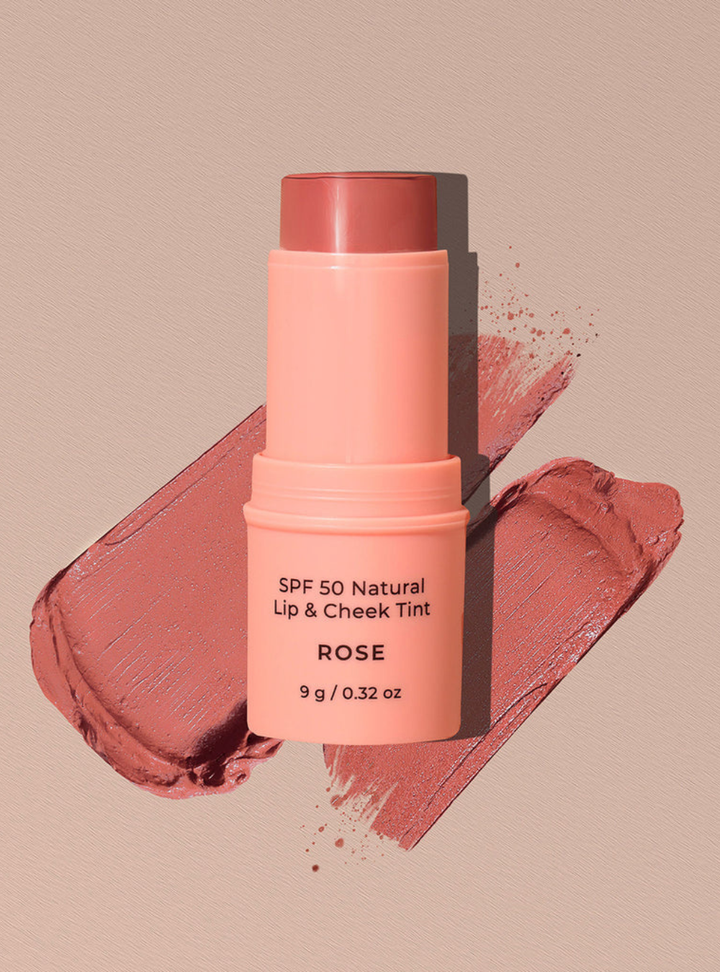 SPF 50 Natural Lip & Cheek Tint - Rose
