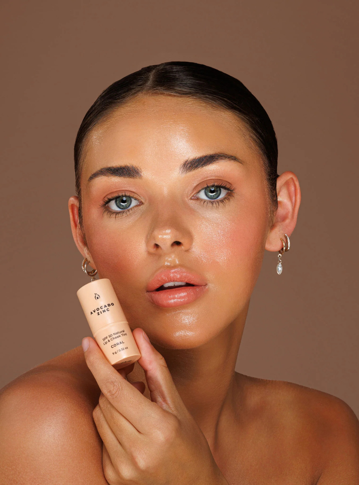 SPF 50 Natural Lip & Cheek Tint - Coral