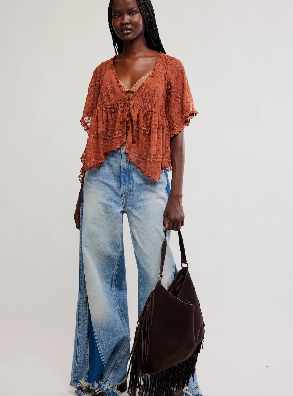 In Your Dreams Lace Top - Toasted Cocoa