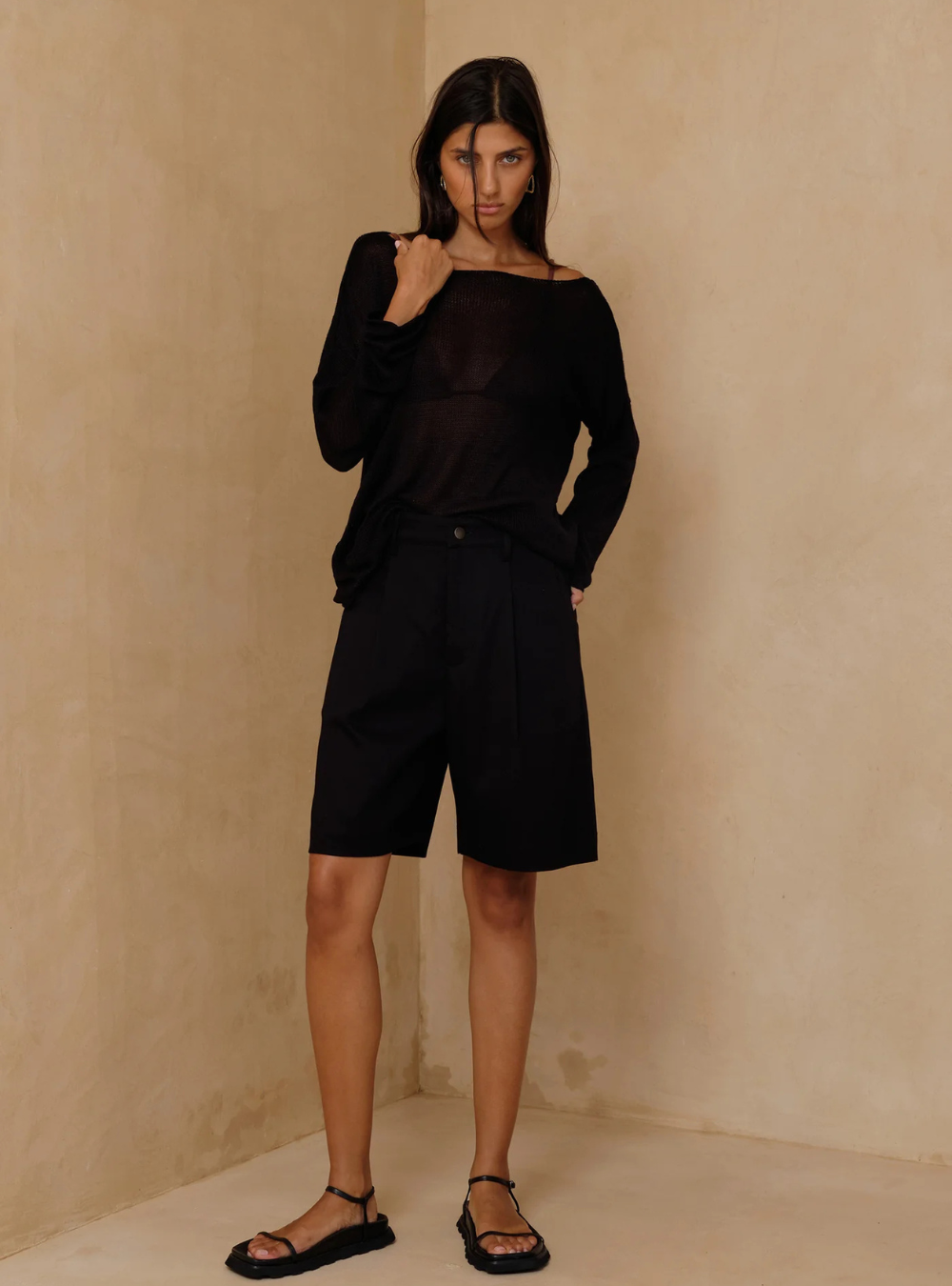 Opaline Knit Top - Black