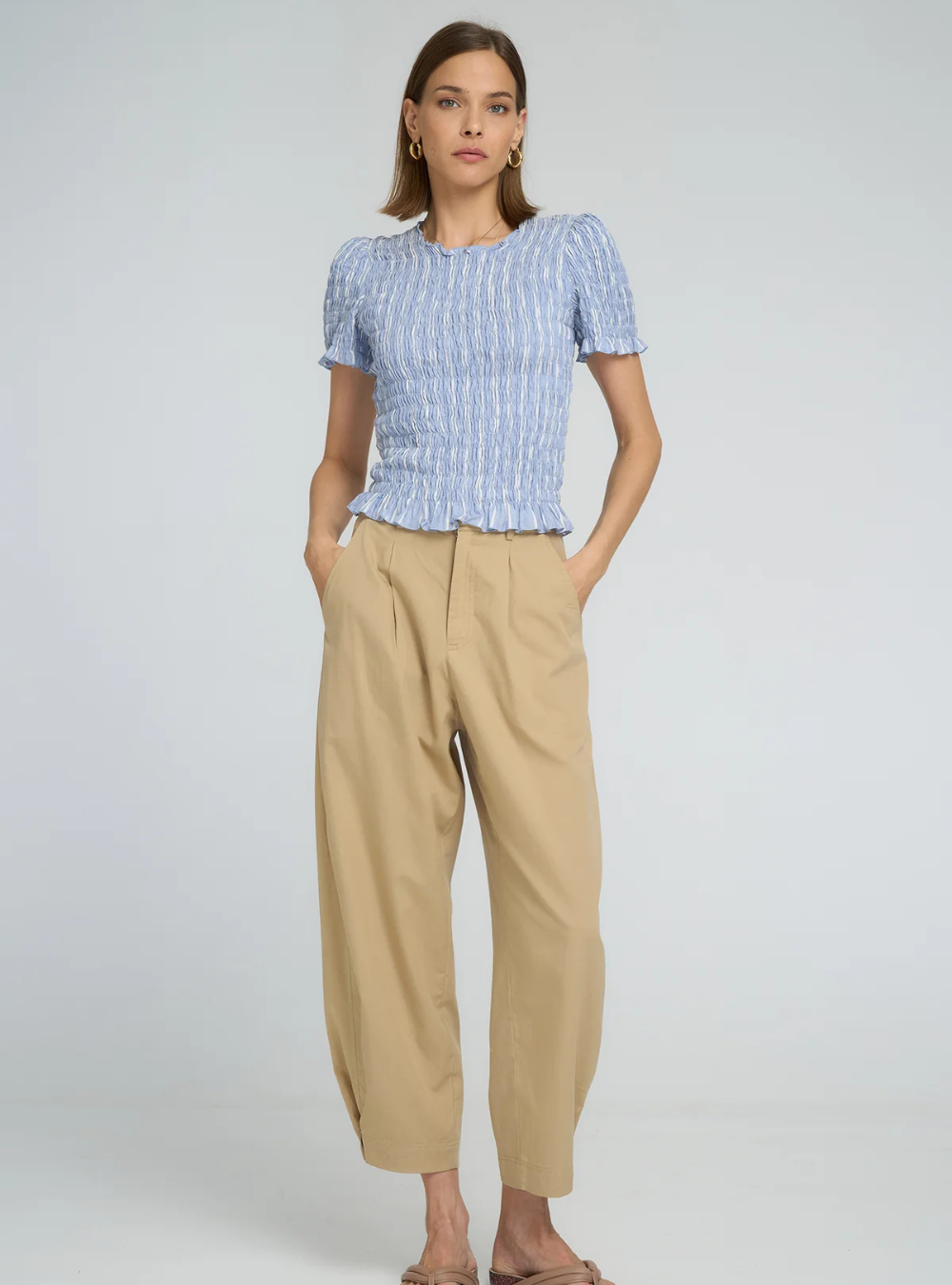 Raincloud Top - Chambray Stripes