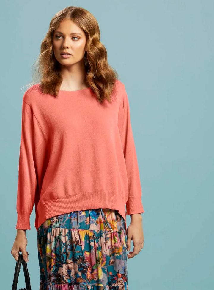 Celestial Knit Top - Coral