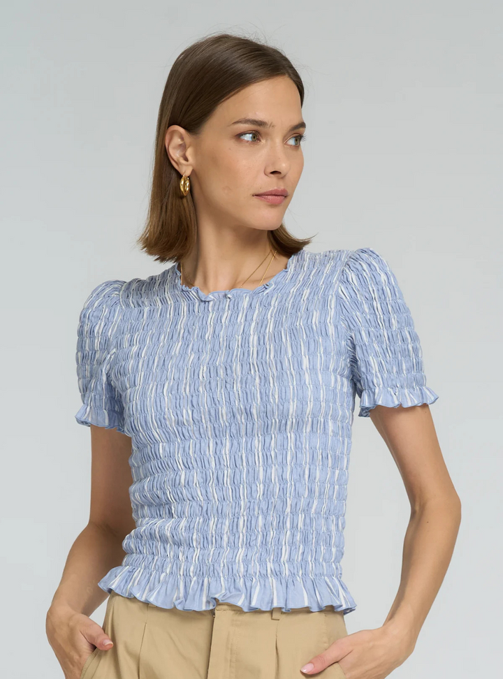 Raincloud Top - Chambray Stripes