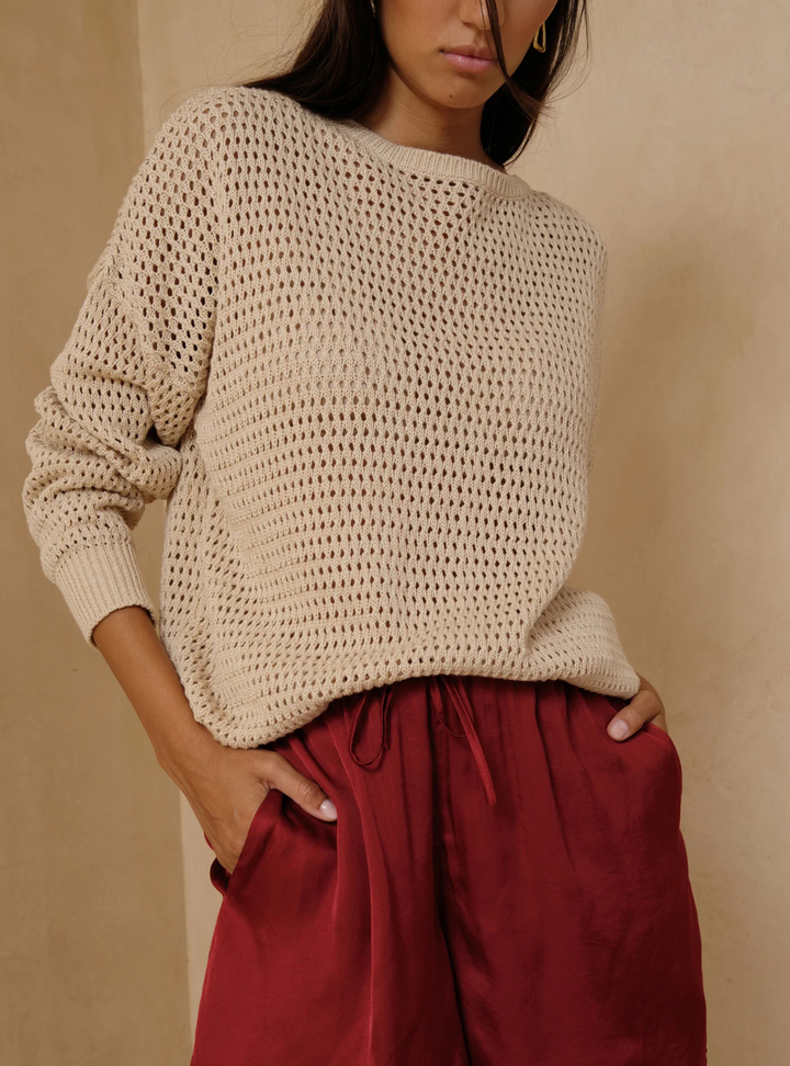 Valentina Knit Top - Sand
