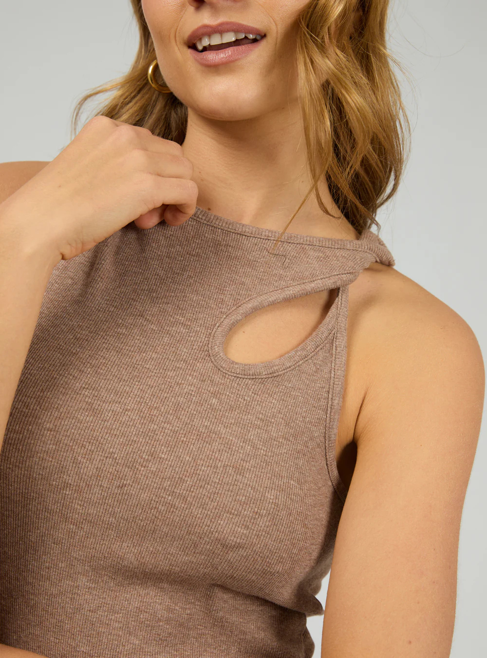 Blake Rib Top - Brown