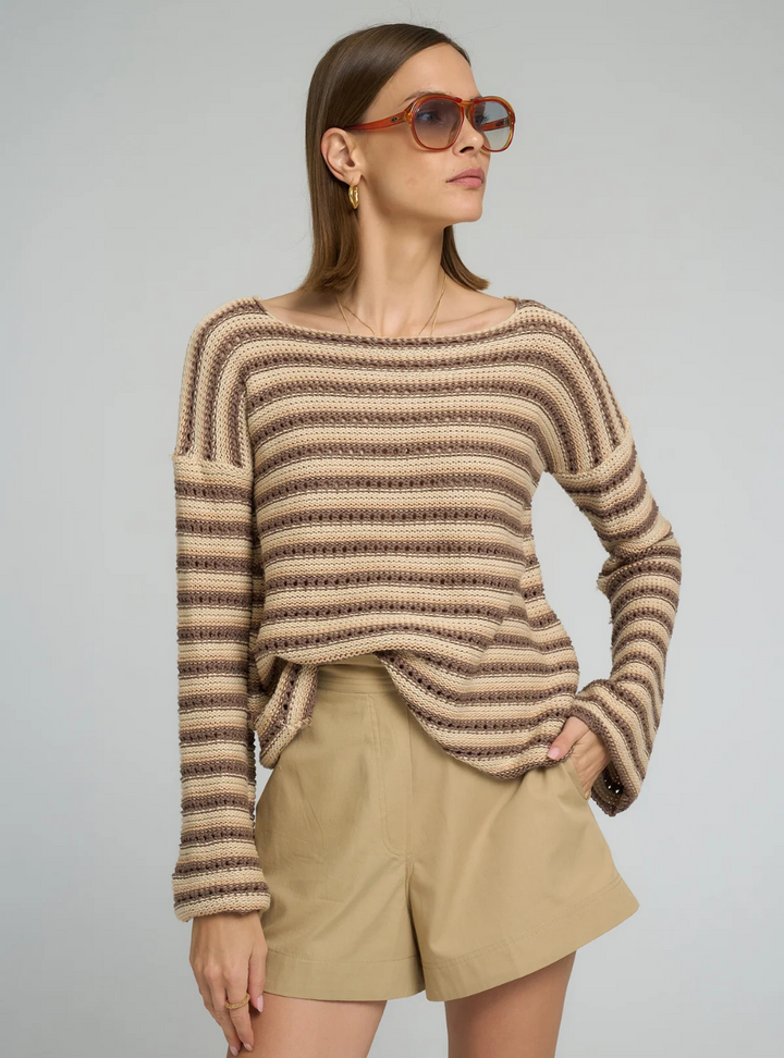 Collectiva Stripe Knit Top - Earth Stripe