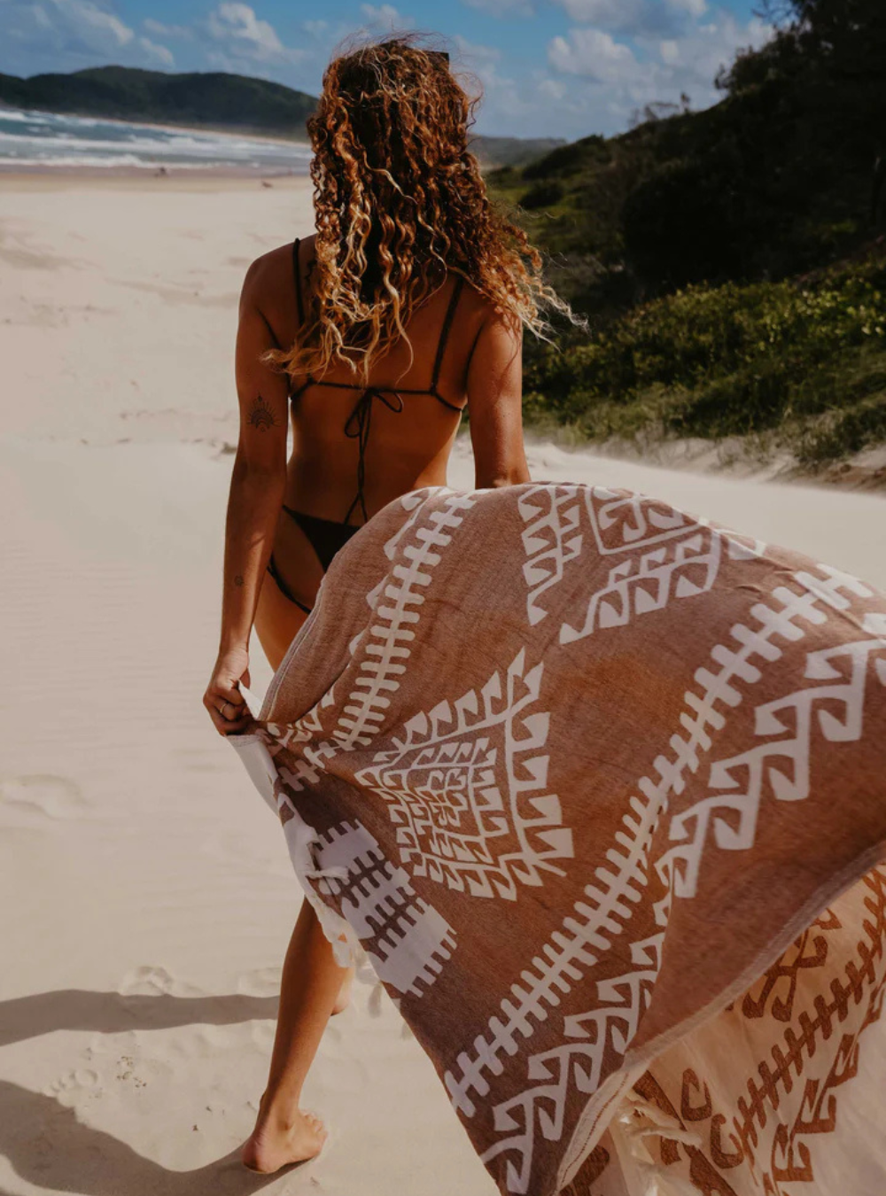 Aztec Turkish Towel - Brown