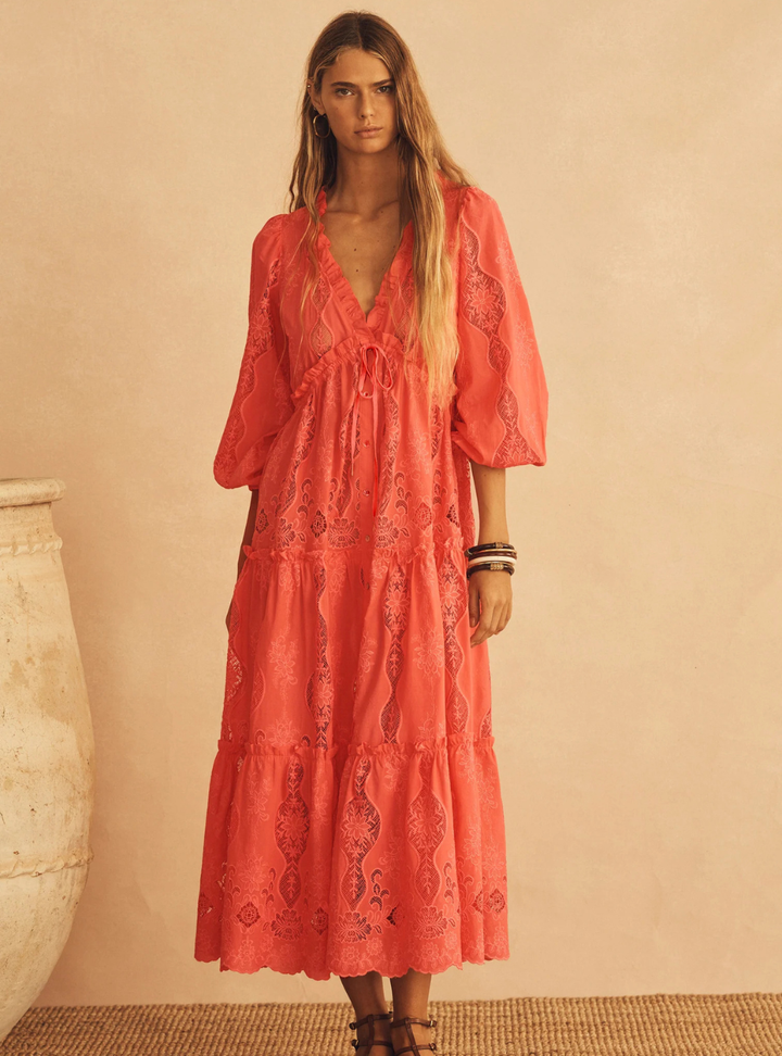 Primarosa Trina Drawstring Tiered Maxi