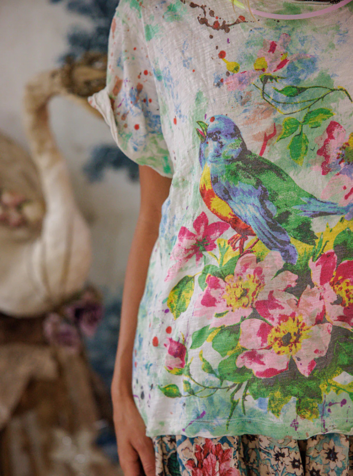 Magnolia Pearl Floral Songbird Art Class Tee 2567 - True
