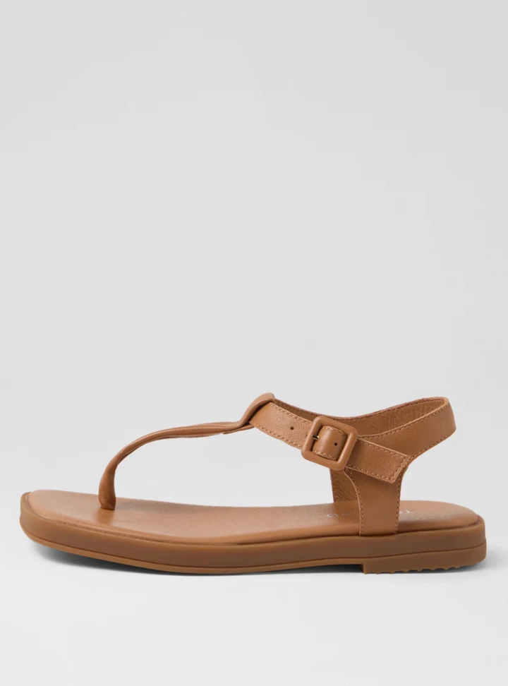 Tucsuny Leather Sandal - Dark Tan