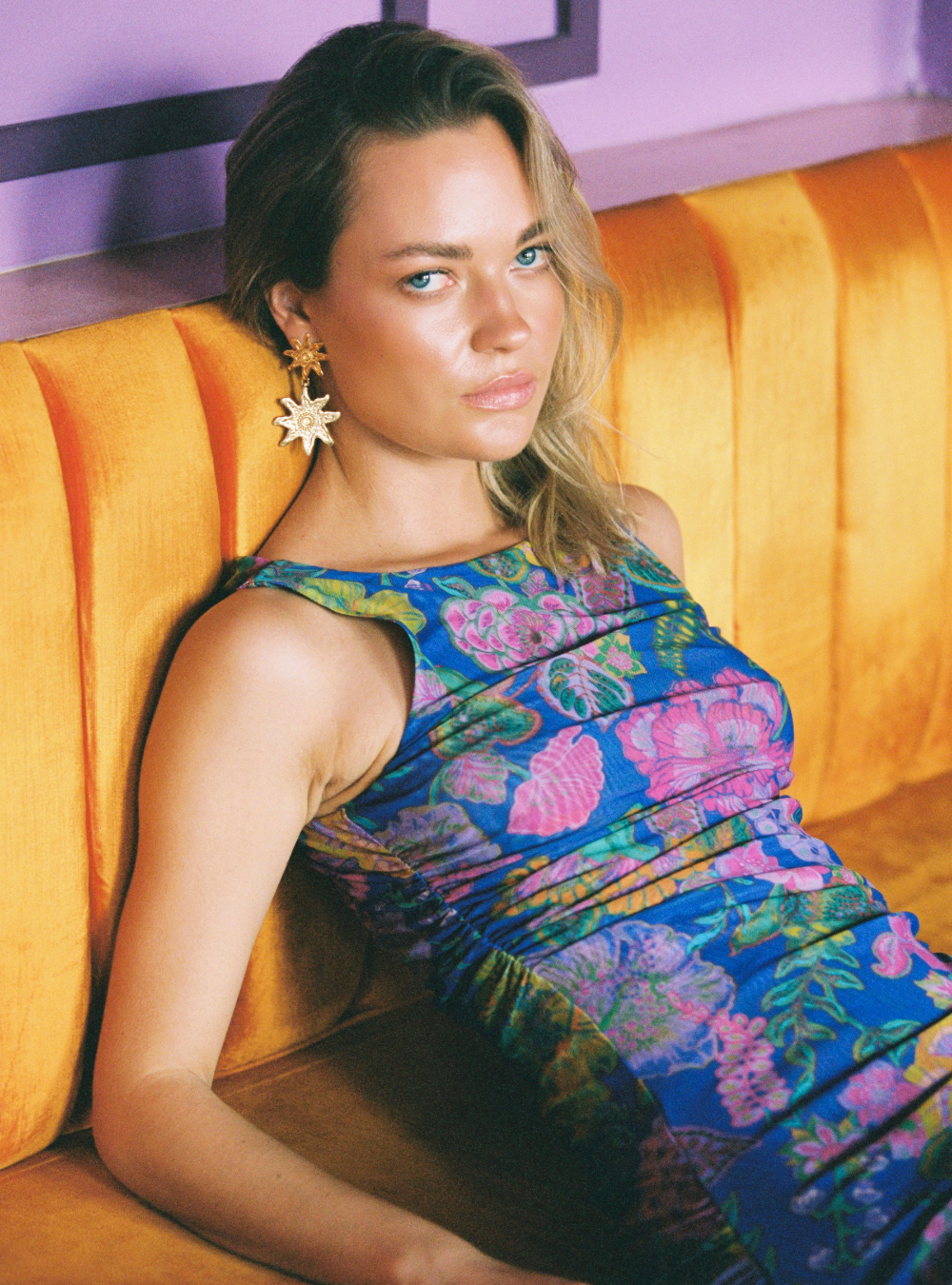 Tullah Midi Dress - Hibiscus