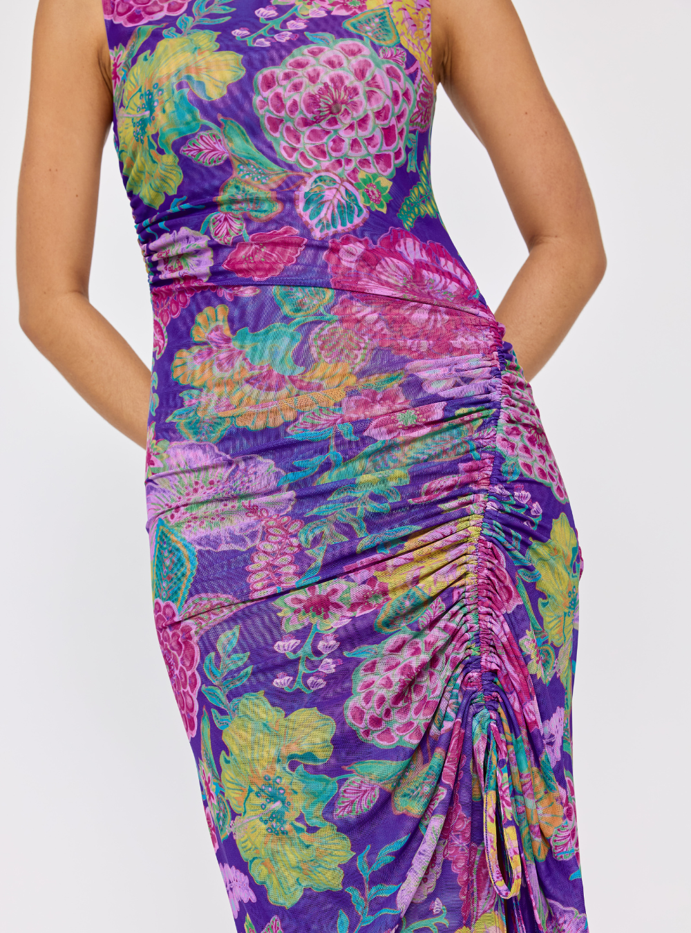 Tullah Midi Dress - Hibiscus