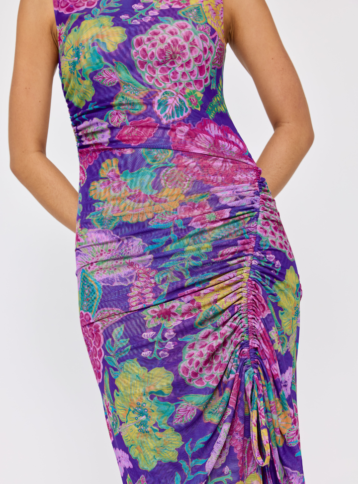 Tullah Midi Dress - Hibiscus