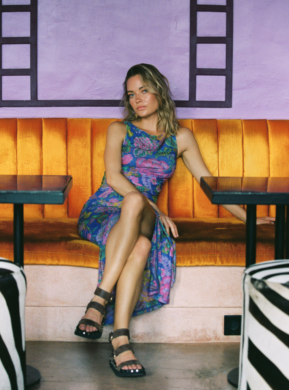 Tullah Midi Dress - Hibiscus