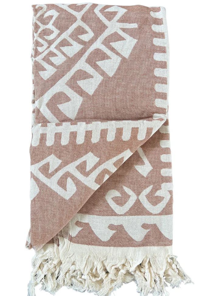 Aztec Turkish Towel - Brown
