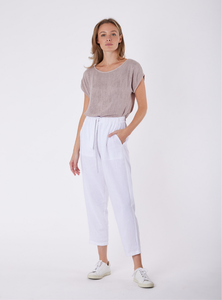 Tuscan Linen Pant - White