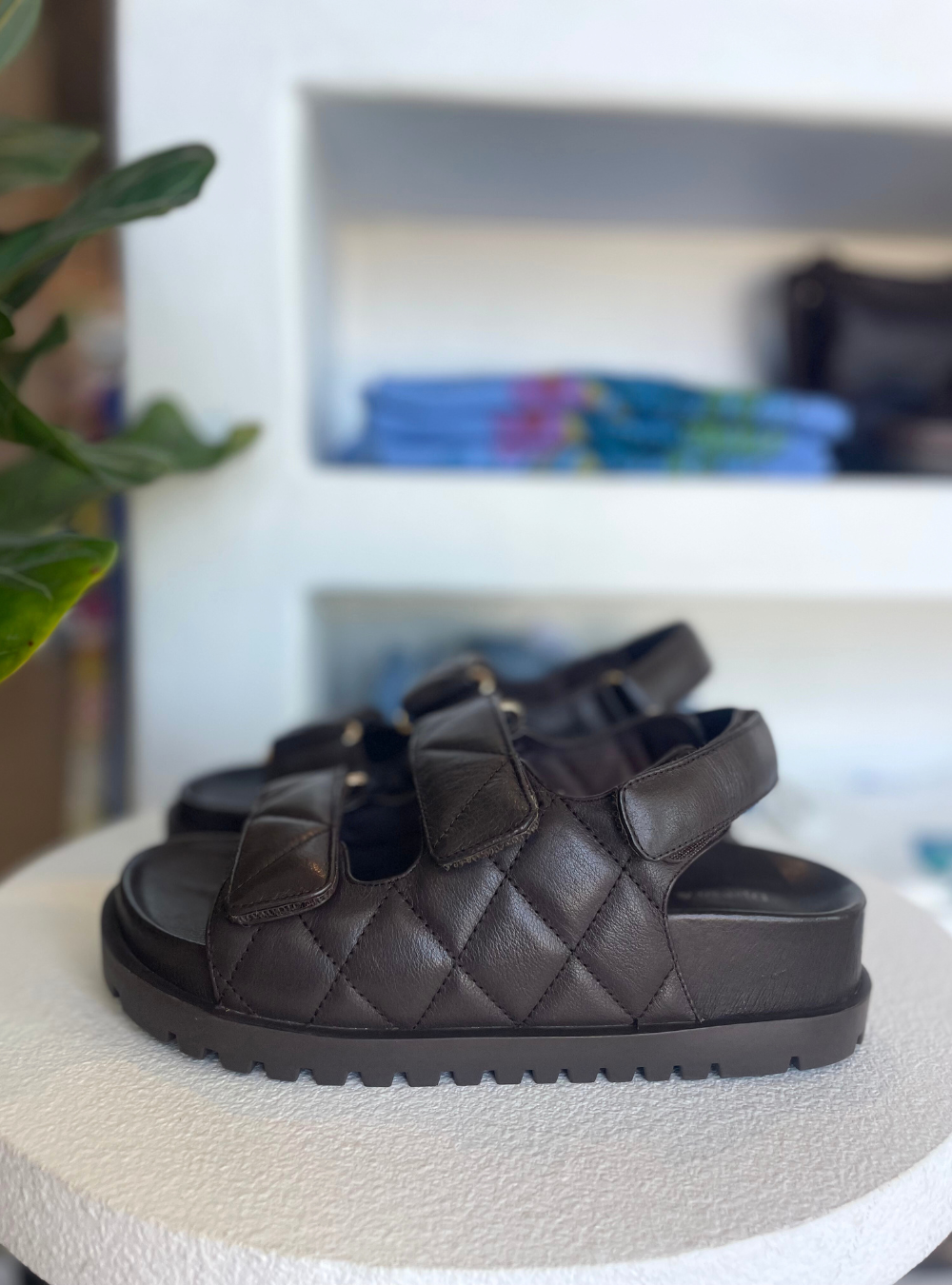 Ulyssa Sandal - Choc Leather