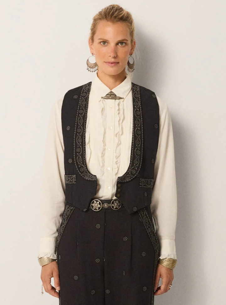 Lupita Vest - Charro Black