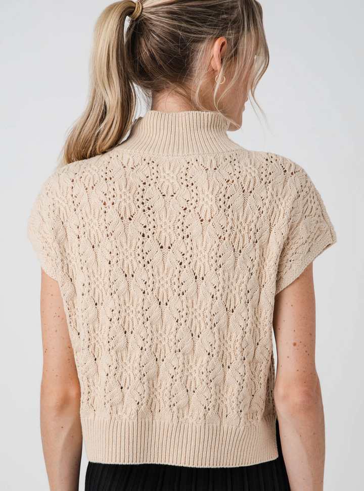 Vickie Mock Neck Sweater - Macadamia