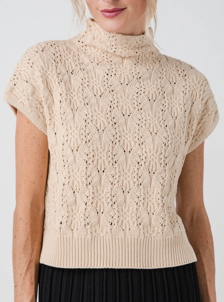 Vickie Mock Neck Sweater - Macadamia