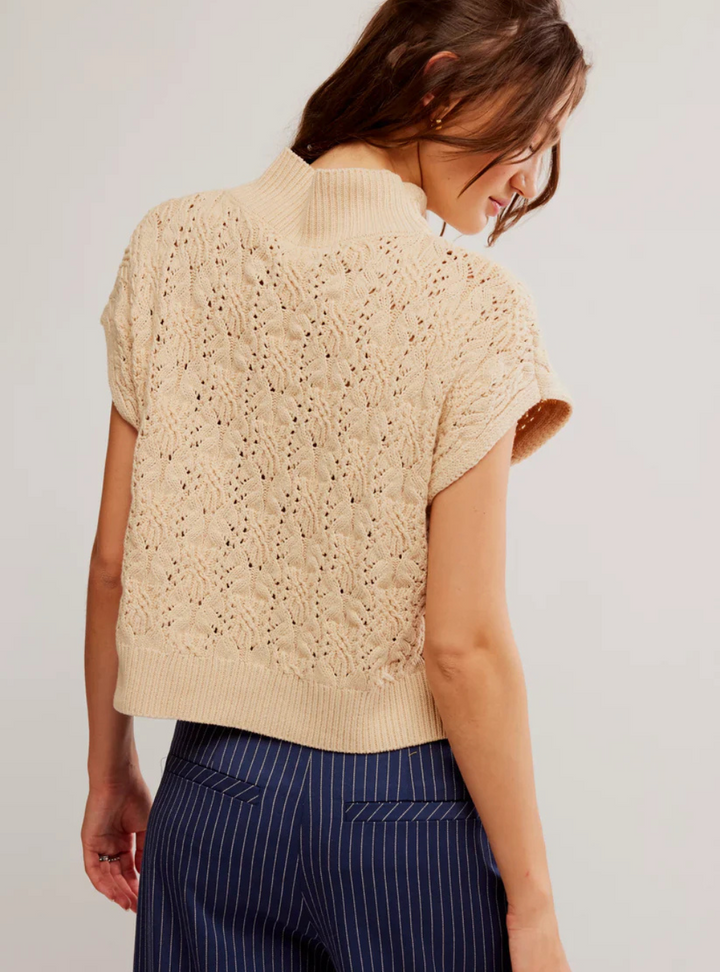 Vickie Mock Neck Sweater - Macadamia