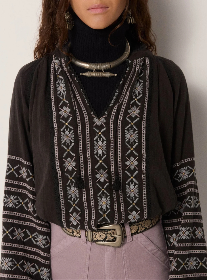 Virginia Blouse - Dusty Blue