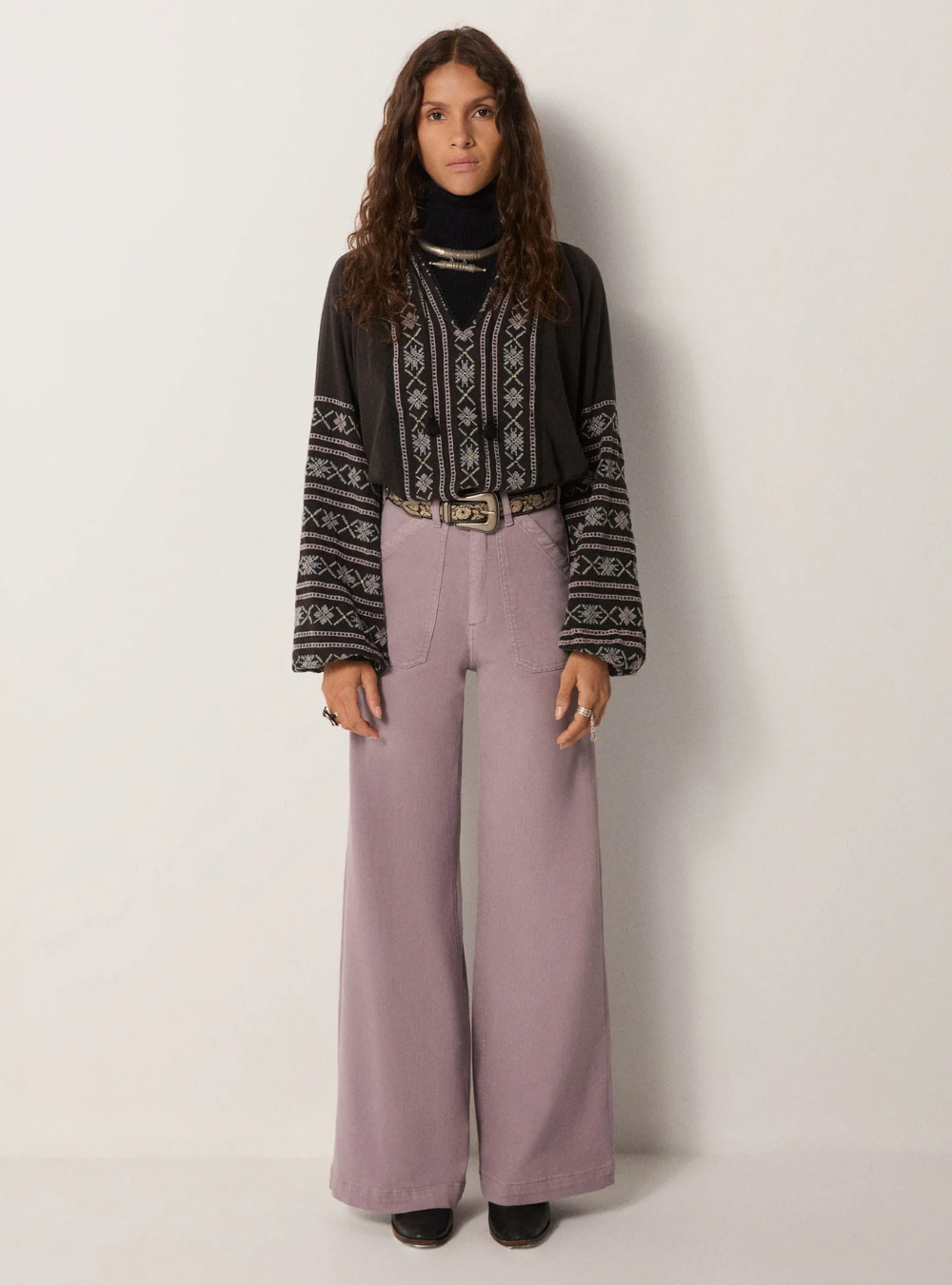 Virginia Blouse - Dusty Blue