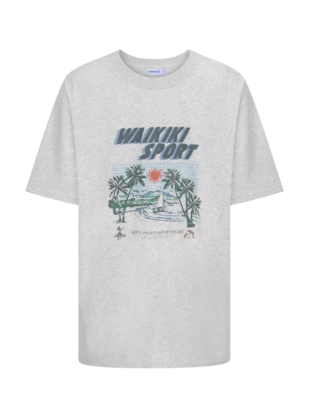 Sea Street Waikiki Sport T-Shirt - Grey | PRE-ORDER