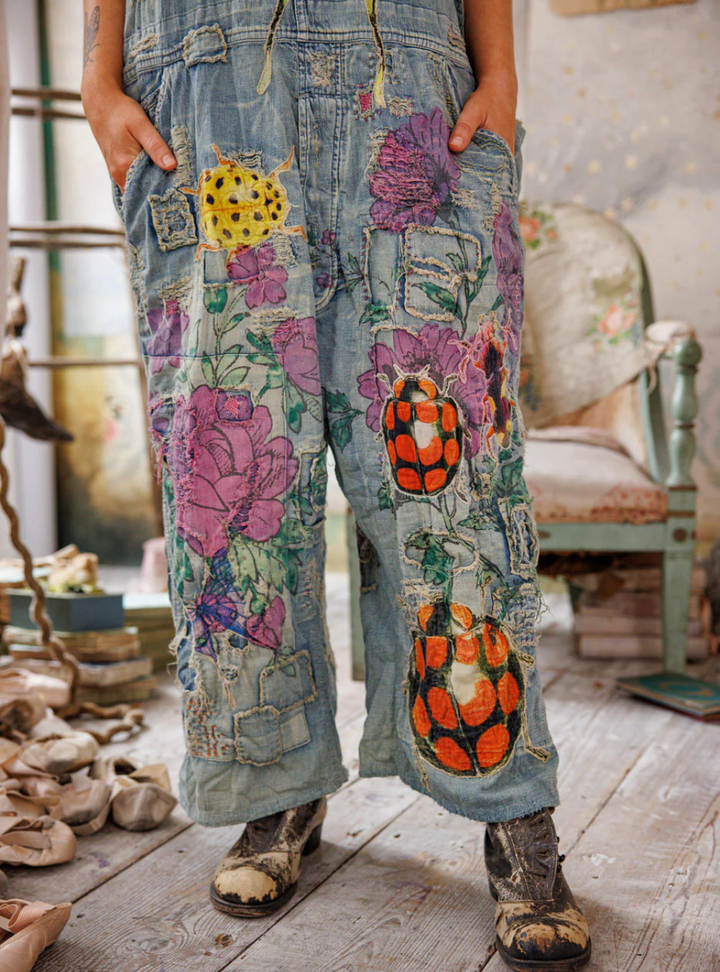 Night Garden Benjamin Wide Leg Overalls - Washed Indigo | PRE-ORDER