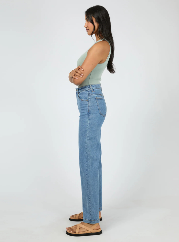 Washed Rib Lace Tank - Sage