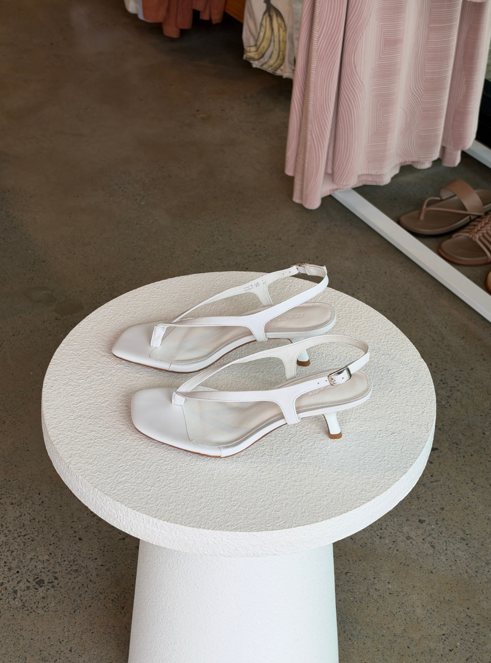 Holi Leather Sandals - White