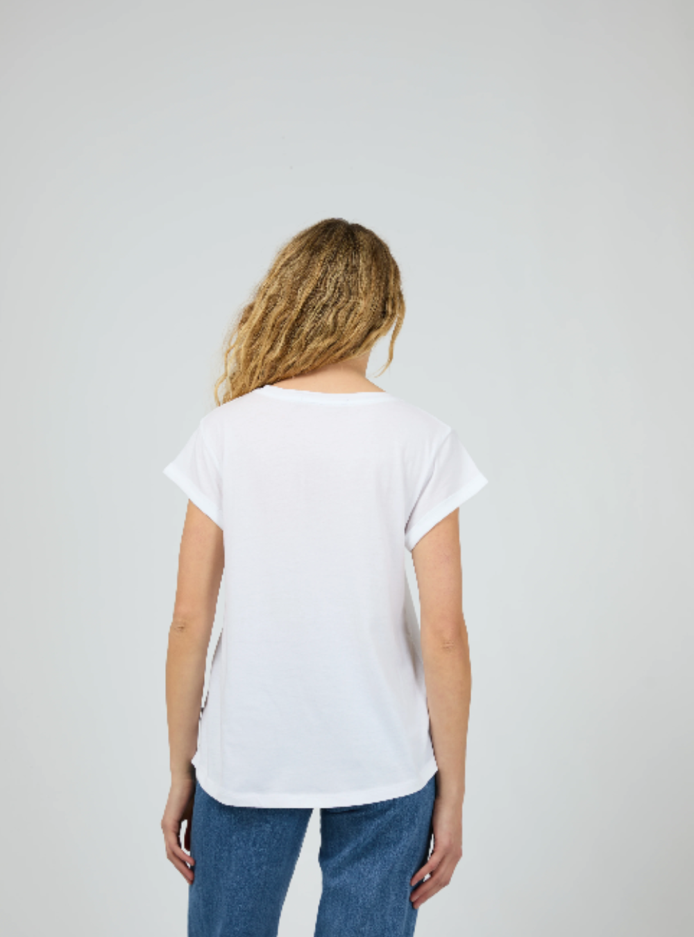 Lucy Turnback Tee - White