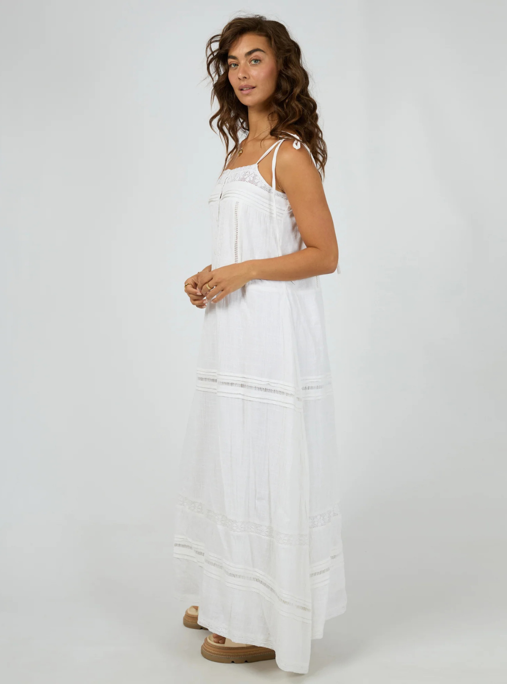 Dusty Maxi Dress - White